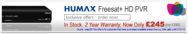 HUMAX HD SPECIAL OFFER when you buy your famaval satellite dish from us we offer special discounts.. Use Bonus code : Famaval deal.